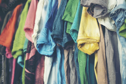 colorful clothes hanger at ...