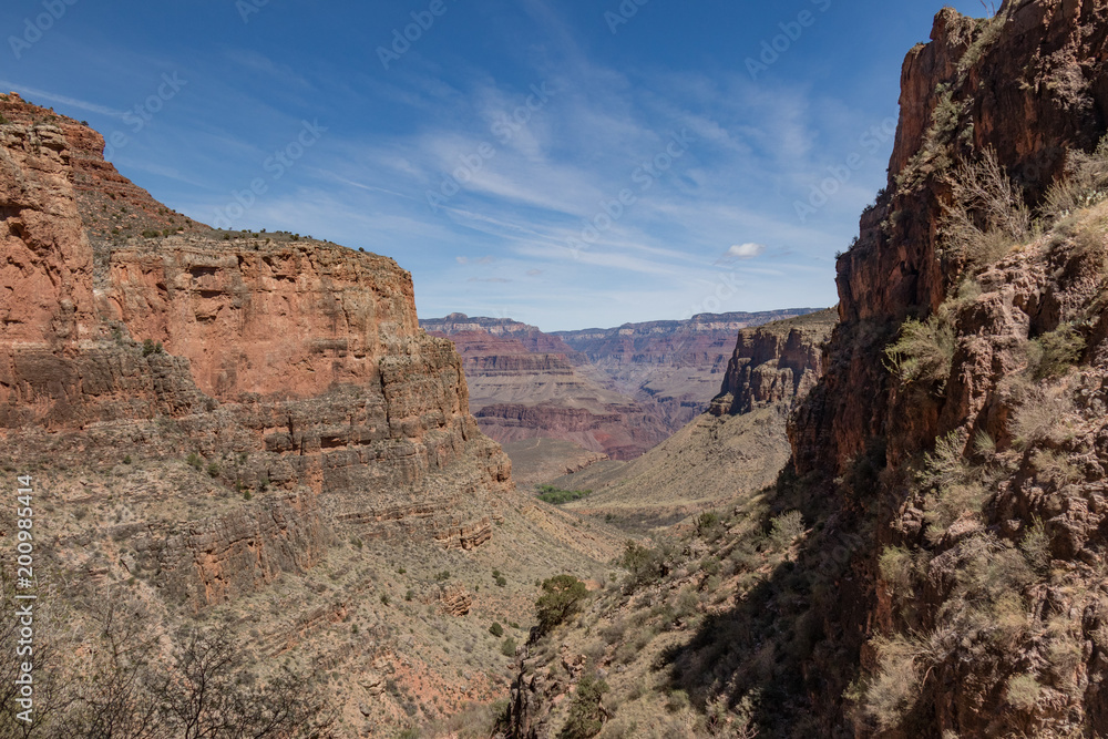 View from Bright Angel Hiking Trail, Grand Canyon National Park, Arizona