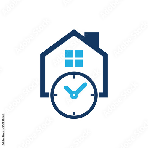 Time House Logo Icon Design