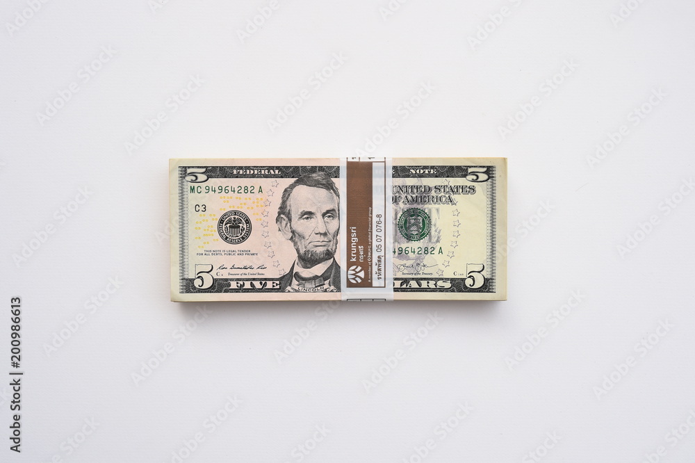 close up of banknote isolated on white background close up of banknote isolated on white background