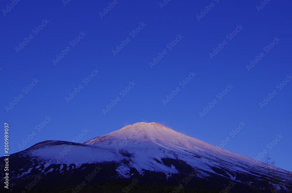富士山のモルゲンロート