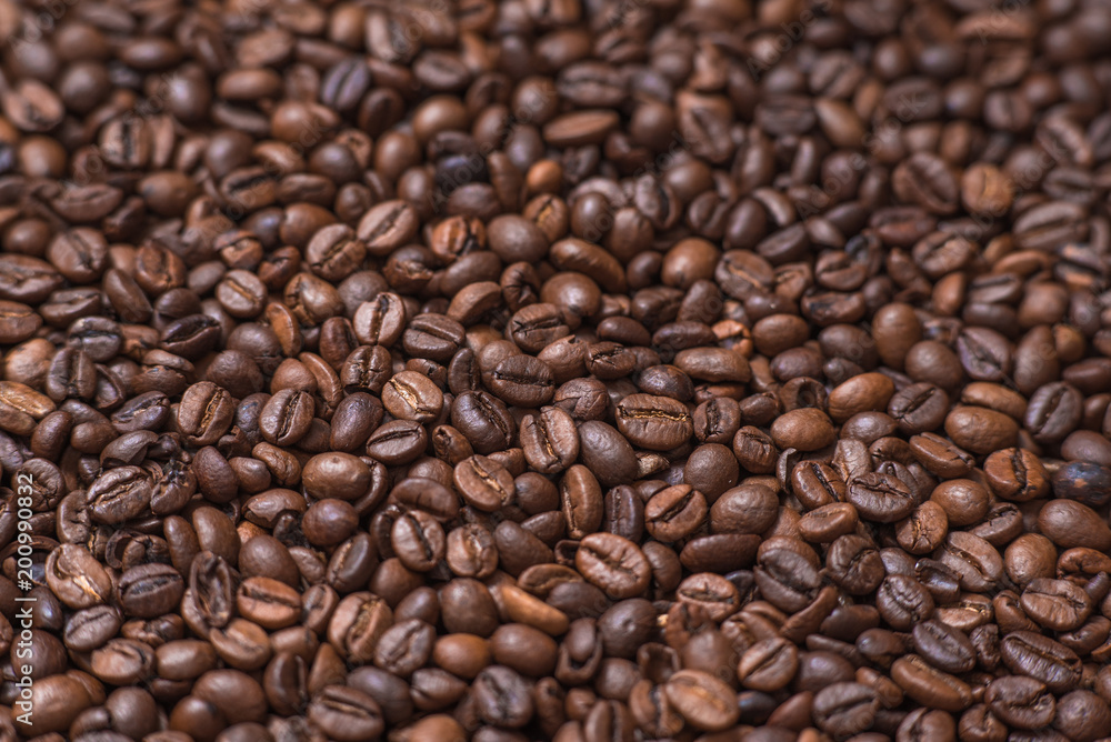 Coffee beans texture background