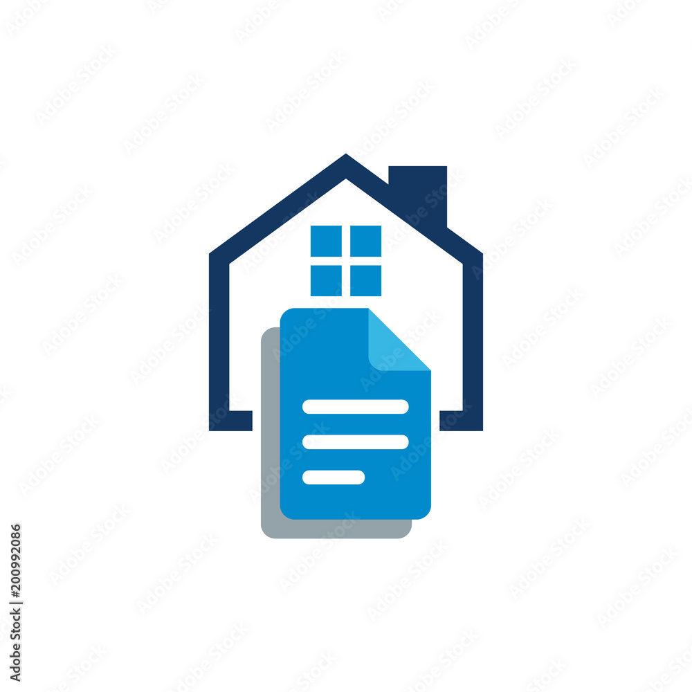 Document House Logo Icon Design Document House Logo Icon Design