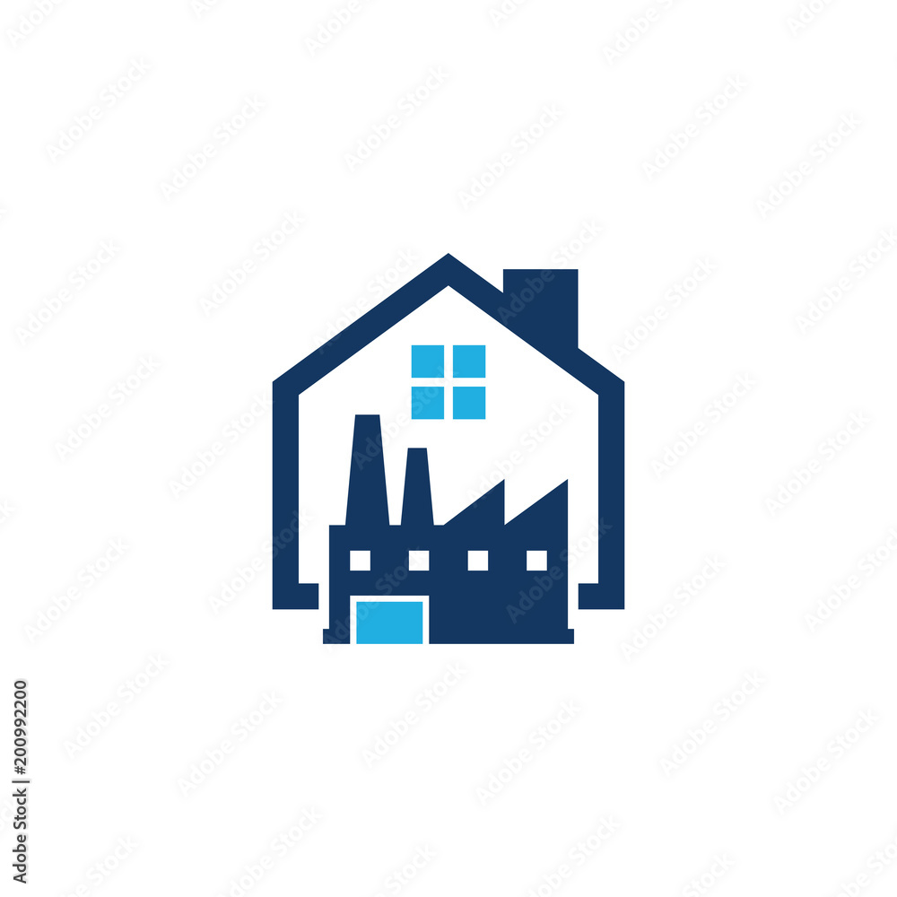 Factory House Logo Icon Design
