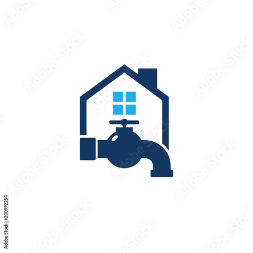 Plumbing House Logo Icon Design
