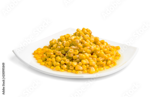 cooked corn on plate