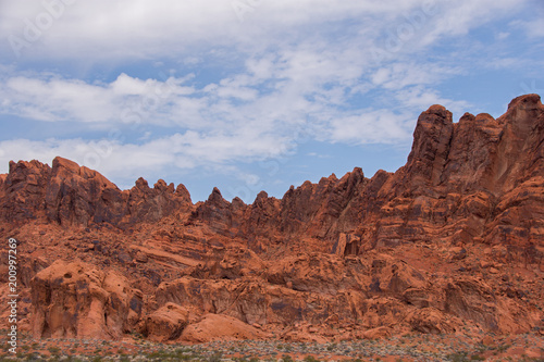 Jagged desert landscape at the Valley of Fire.