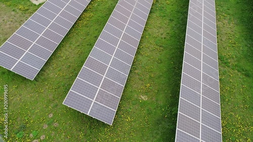 many solar power plant photo