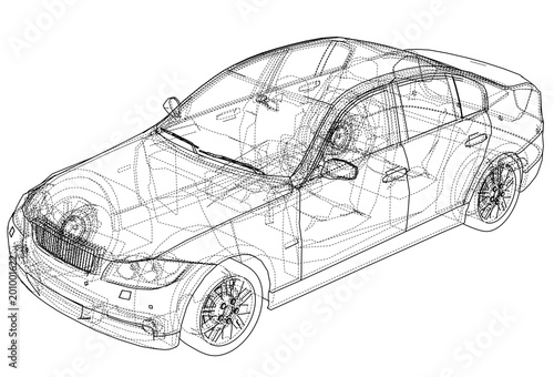 Concept car. Vector