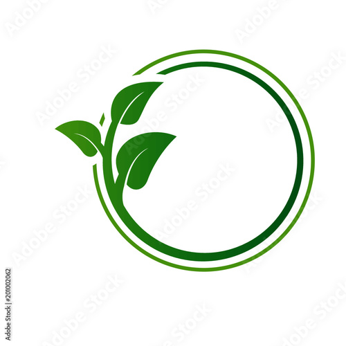leaf circle logo