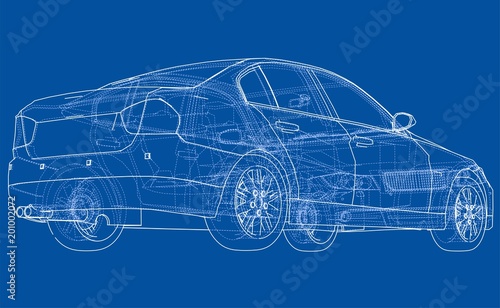 Concept car. Vector