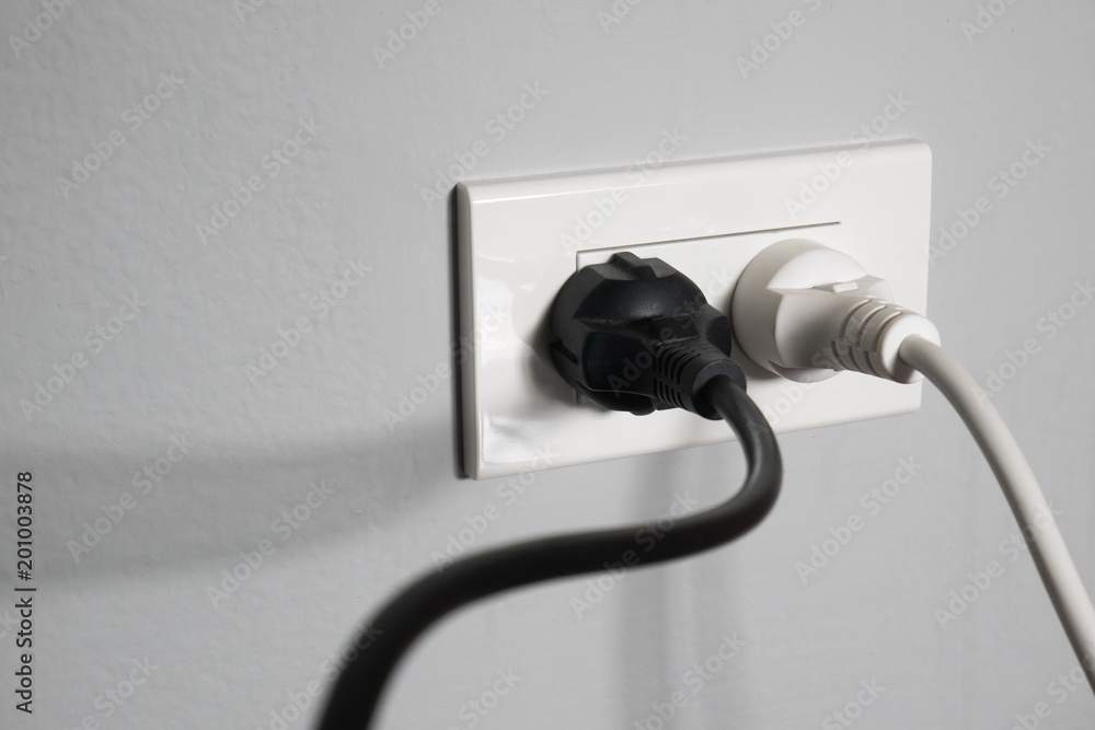 electricity plugs in the socket electricity plugs in the socket