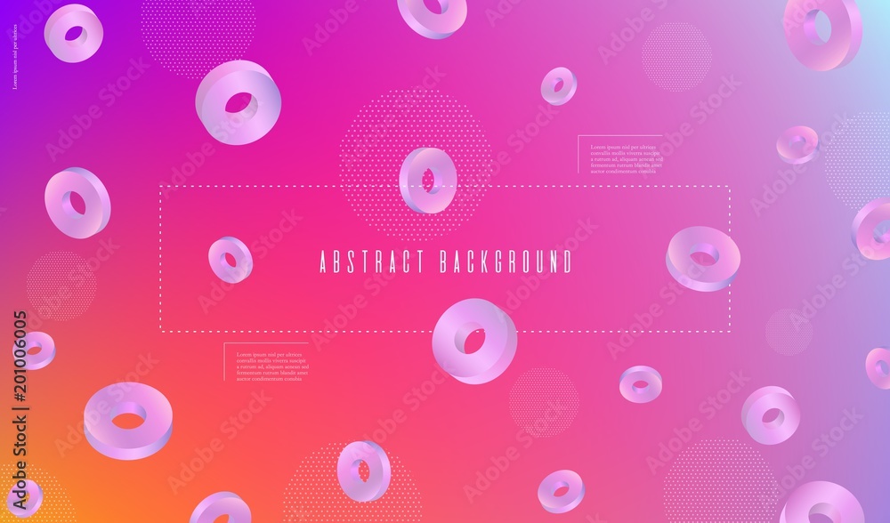Abstract blurred background 3d dynamic shapes Purple pastel pattern for creative design Vector