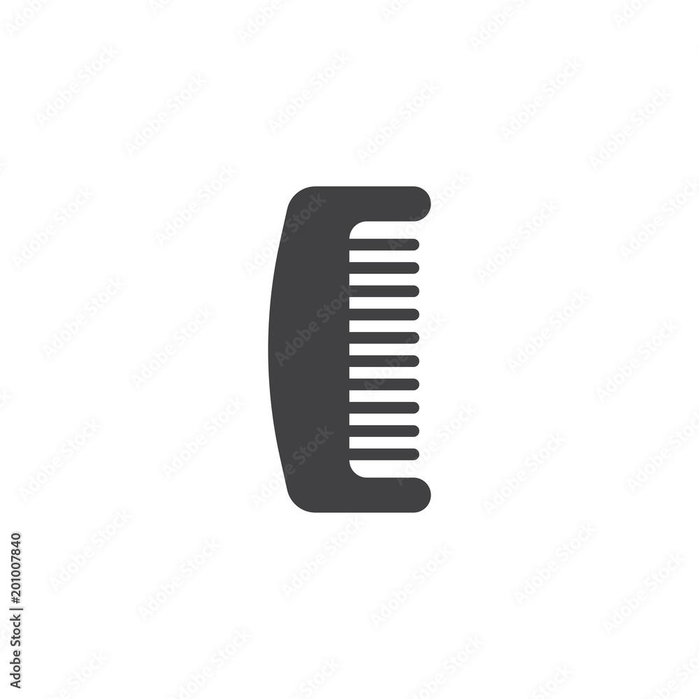 Barber Comb vector icon. filled flat sign for mobile concept and web design. Hair comb simple solid icon. Symbol, logo illustration. Pixel perfect vector graphics Barber Comb vector icon. filled flat sign for mobile concept and web design. Hair comb simple solid icon. Symbol, logo illustration. Pixel perfect vector graphics