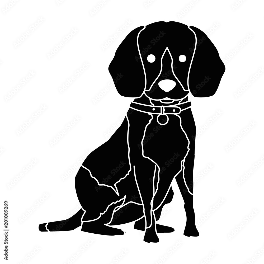 Fototapeta premium cute dog breed character vector illustration design