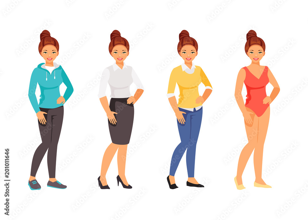 Fototapeta premium Clothing styles vector 2