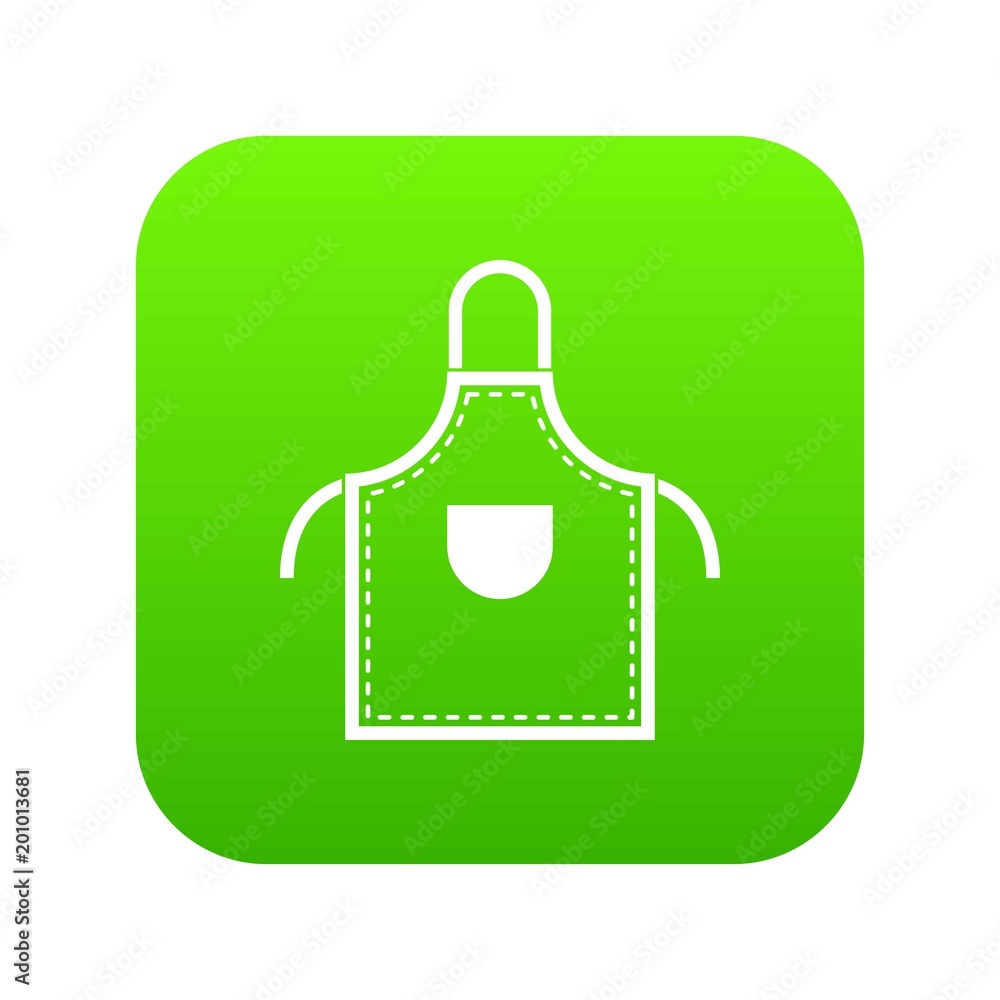 Welding apron icon digital green for any design isolated on white vector illustration Welding apron icon digital green for any design isolated on white vector illustration