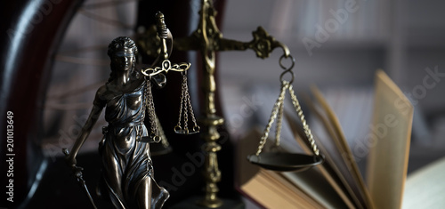 Symbol of law and justice. Concept law and justice. Scales of justice, gavel and book