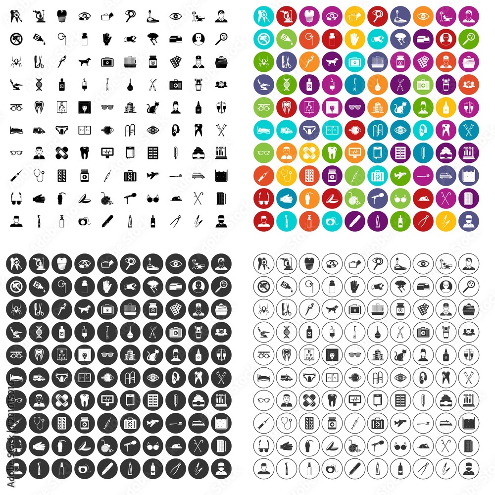 100 care icons set vector in 4 variant for any web design isolated on white 100 care icons set vector in 4 variant for any web design isolated on white
