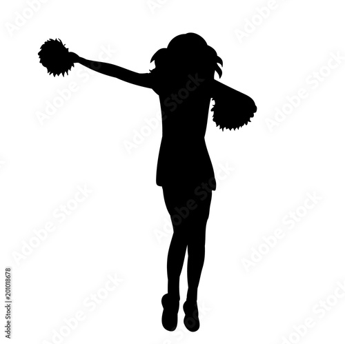 icon, silhouette girls cheerleaders, sports, cheerleading