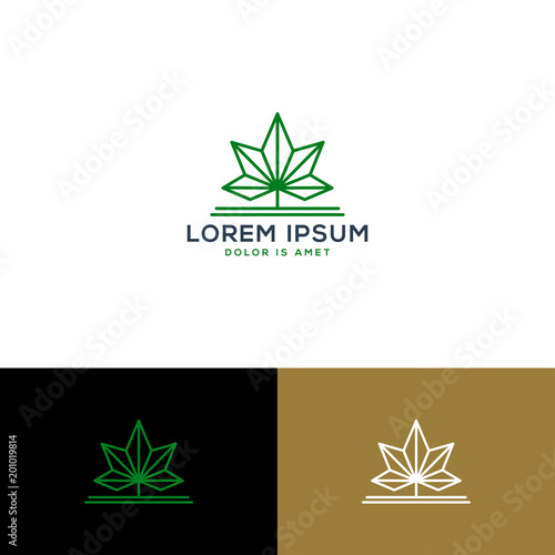 cannabis logo, abstract marijuana Logo Template