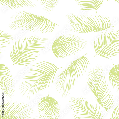 Seamless pattern with palm leaves background