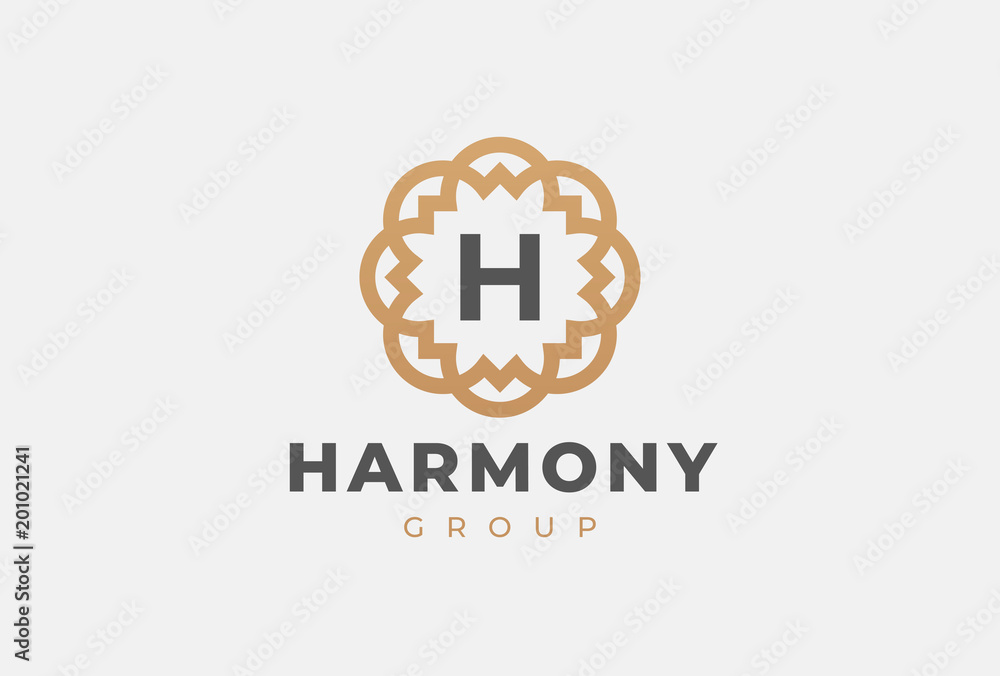 Premium universal monogram letter H initials logo. Abstract elegant flower logo icon vector design. Universal creative premium symbol. Luxury abc jewel logotype. Premium universal monogram letter H initials logo. Abstract elegant flower logo icon vector design. Universal creative premium symbol. Luxury abc jewel logotype.