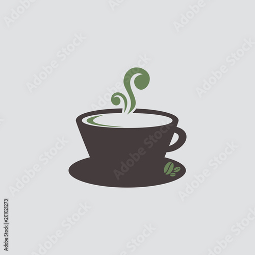 Coffee cup icon, logo template