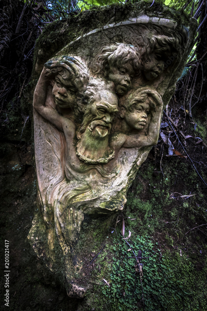 Figurine in forest of Dandenong mountain ranges of Melbourne Australia William Ricketts Australasia