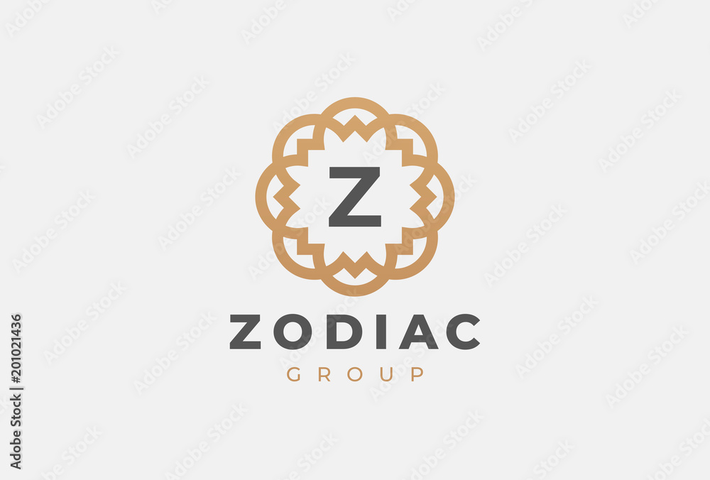 Premium universal monogram letter Z initials logo. Abstract elegant flower logo icon vector design. Universal creative premium symbol. Luxury abc jewel logotype. Premium universal monogram letter Z initials logo. Abstract elegant flower logo icon vector design. Universal creative premium symbol. Luxury abc jewel logotype.