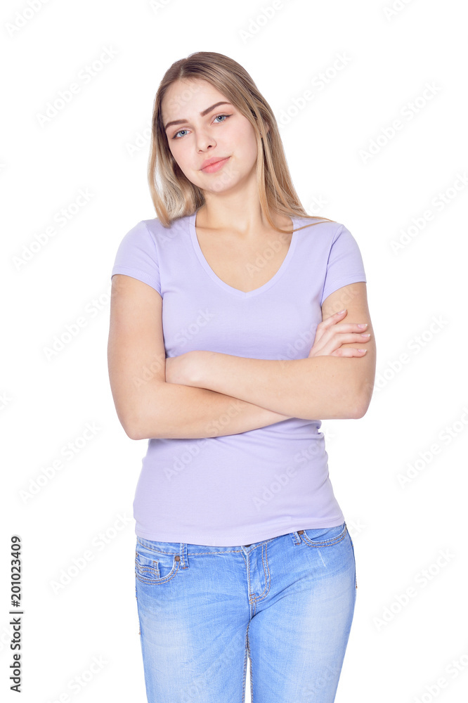 beautiful woman in jeans posing beautiful woman in jeans posing