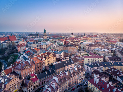 Obraz na płótnie Lubelska wiosna z lotu ptaka w salonie