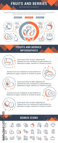 Website Banner and Landing Page of Fruits and Berries.