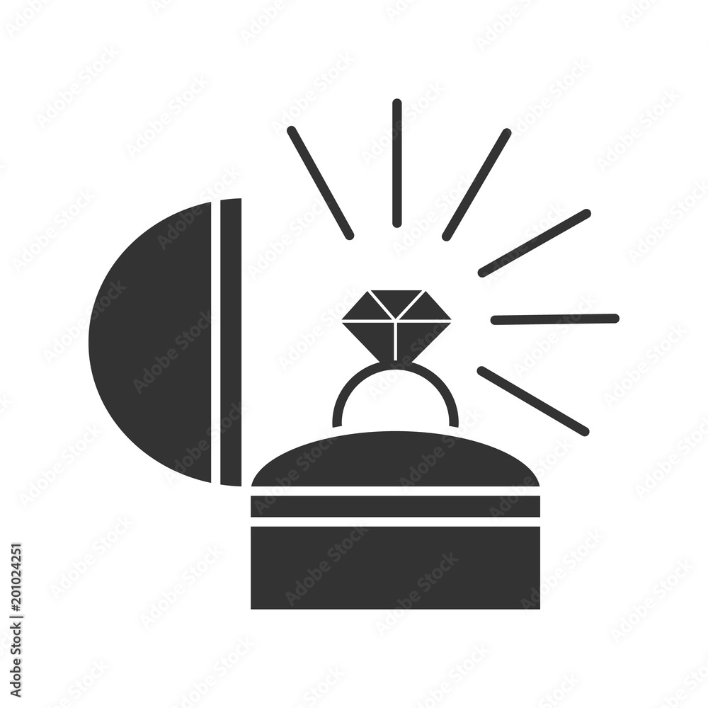 Marriage proposal glyph icon Marriage proposal glyph icon