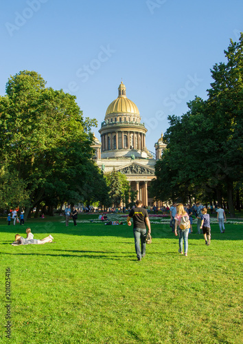 The scenic Saint Isaac's Cathedral. Saint Petersburg. Russia. 