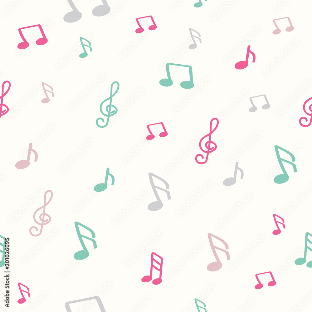 Colorful music note pattern Colorful music note pattern