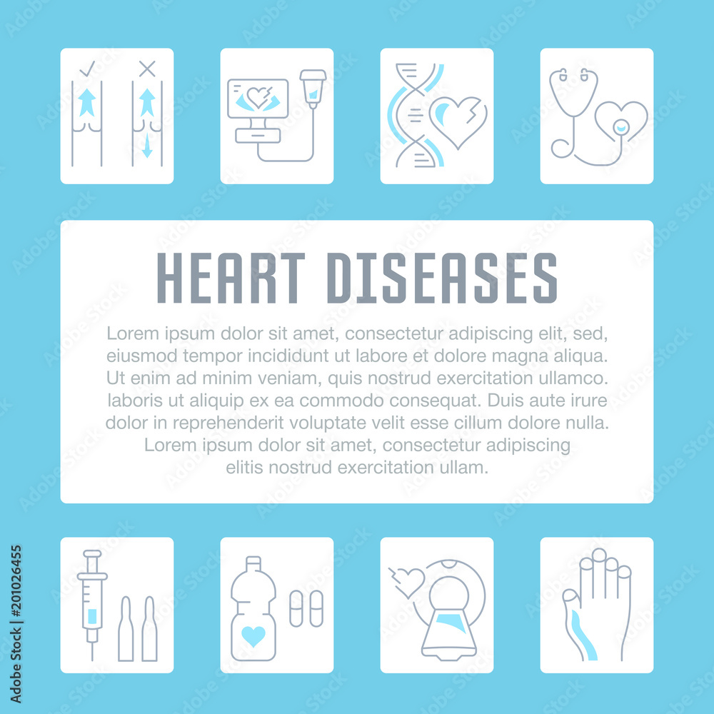 Website Banner and Landing Page of Heart Diseases.