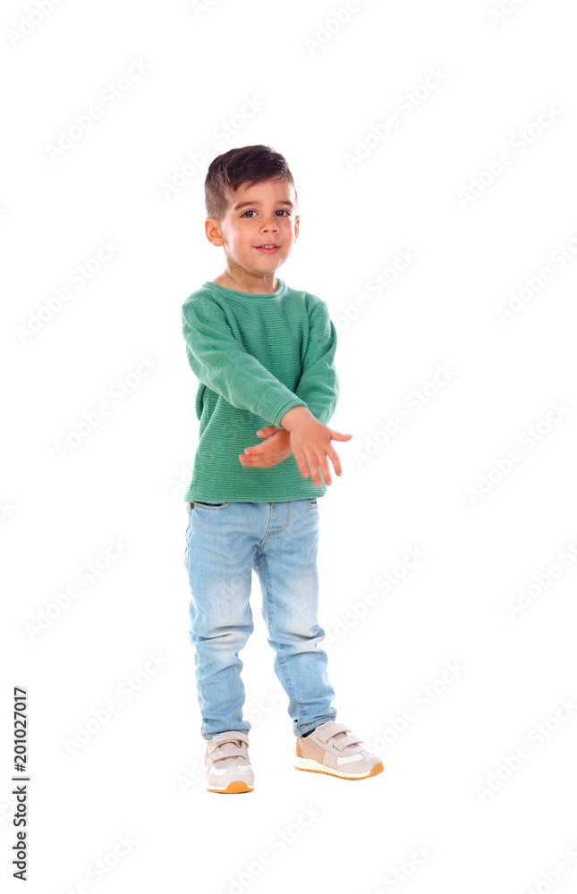 Fototapeta premium Happy gipsy child dancing