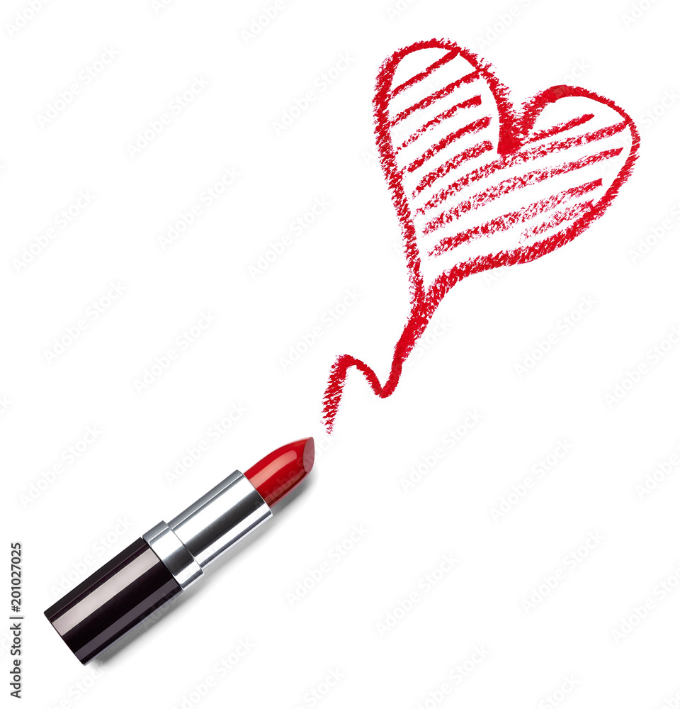 collection of various lipsticks on white background. each one is shot separately collection of various lipsticks on white background. each one is shot separately