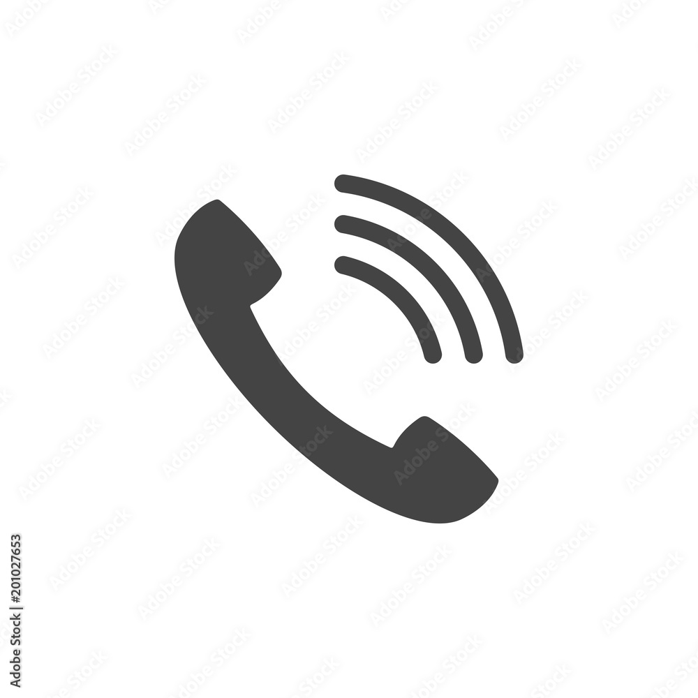 Phone handset flat vector icon Phone handset flat vector icon