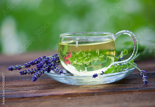 green tea in beautiful cup