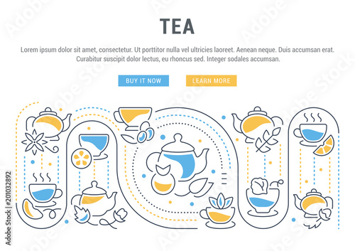 Website Banner and Landing Page of Tea.