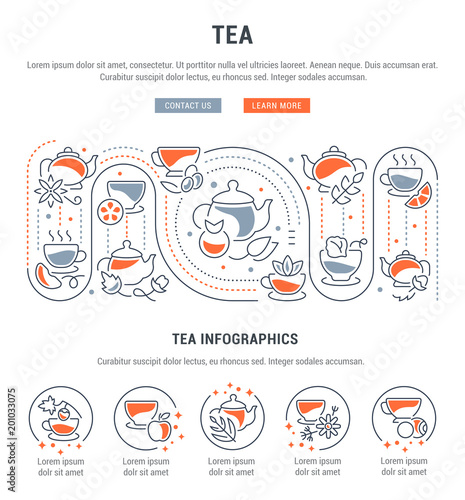 Website Banner and Landing Page of Tea.
