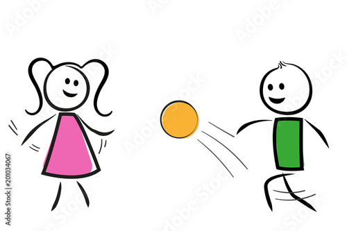 Kinder spielen Fußball