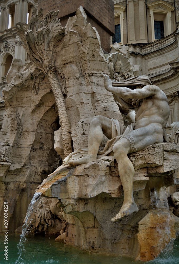 Obraz premium Il Nilo, Fontana dei Quattro Fiumi,