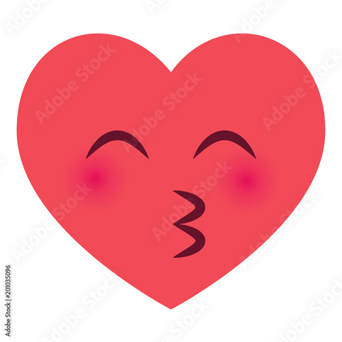 Herz Emoji Kussmund