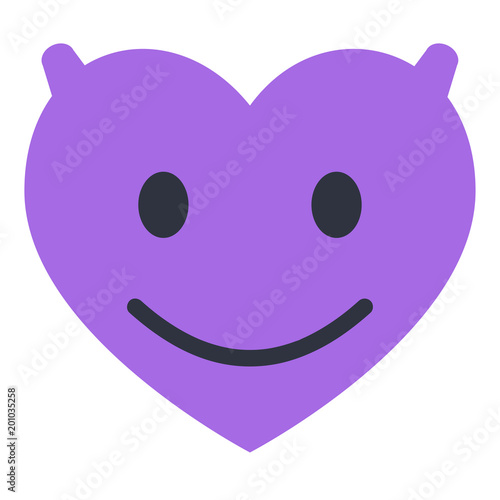 Herz Emoji - violetter Teufel