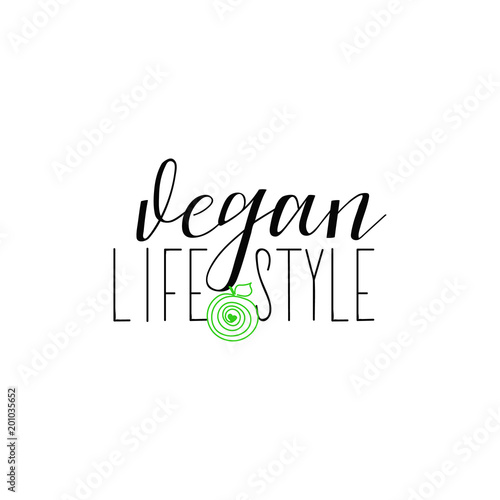 vegan lifestyle. Inspirational quote about vegetarian.