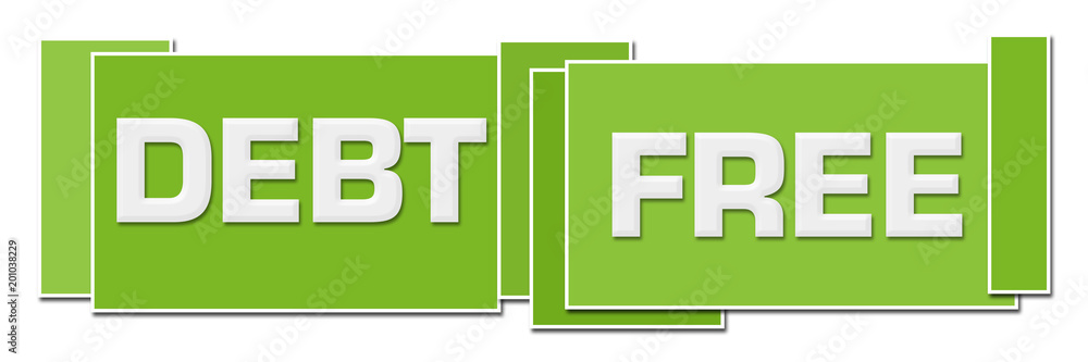 Debt Free Green Color Boxes Debt Free Green Color Boxes