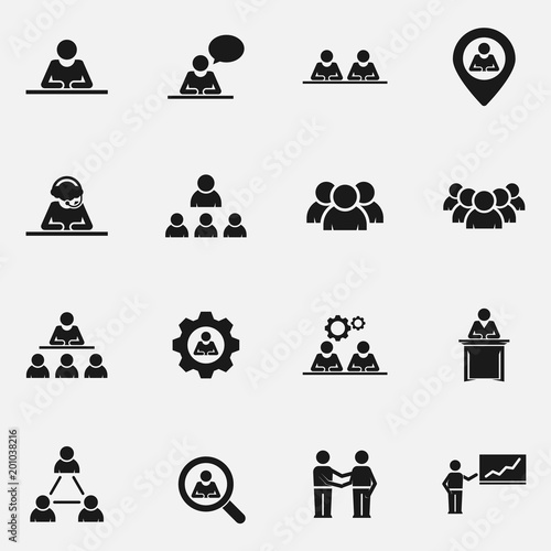 Set of business people vector icons.